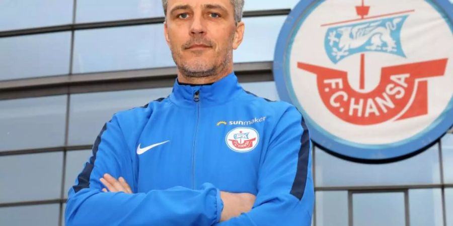 Trainer Jens Härtel hat mit dem FC Hansa Rostock das Endspiel im mecklenburgischen Landespokal gewonnen. Foto/Archiv: Bernd Wüstneck Foto: Bernd Wüstneck