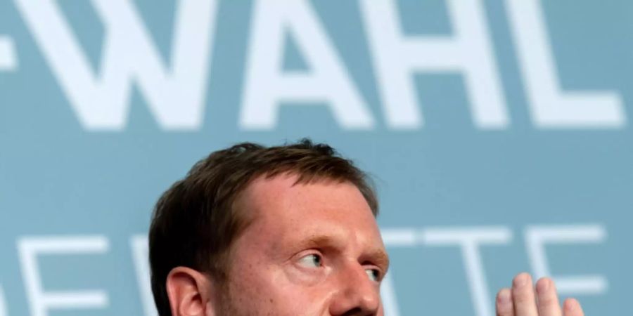 Ministerpräsident Michael Kretschmer (CDU) in der Kandidatenrunde