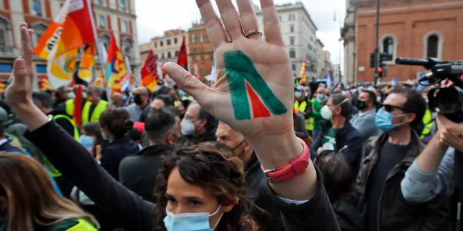 Proteste in Italien Alitalia