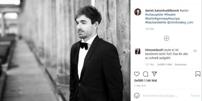 Daniel Küblböck postet auf Instagram vor seinem Verschwinden. dsds daniel Küblböck