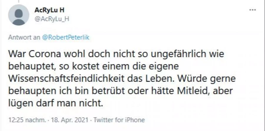 Robert Peterlik findet nach seinem Tod wenig Mitleid im Netz.