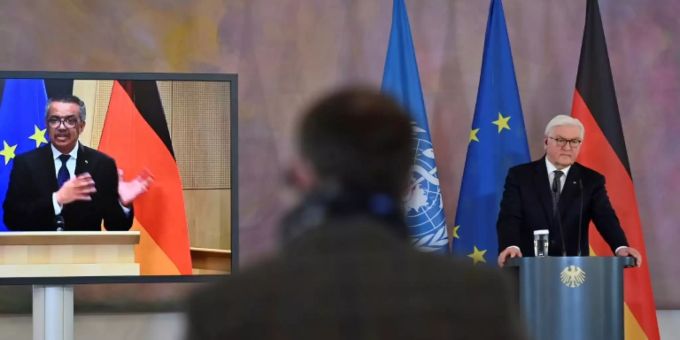Pressekonferenz von Steinmeier und Tedros Pressekonferenz von Steinmeier und Tedros