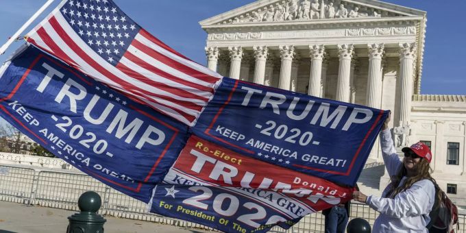 Donald Trump muss eine erneute Niederlage vor dem Supreme Court verkraften. United States Supreme Court Building