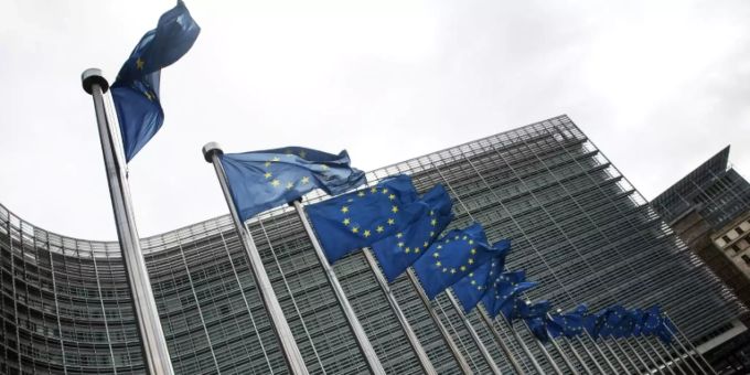 EU-Flaggen in Brüssel EU-Flaggen in Brüssel