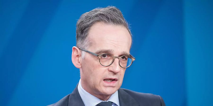 ARCHIV - Der deutsche Aussenminister Heiko Maas (SPD) spricht während einer Pressekonferenz. Foto: Stefanie Loos/AFP Pool/dpa