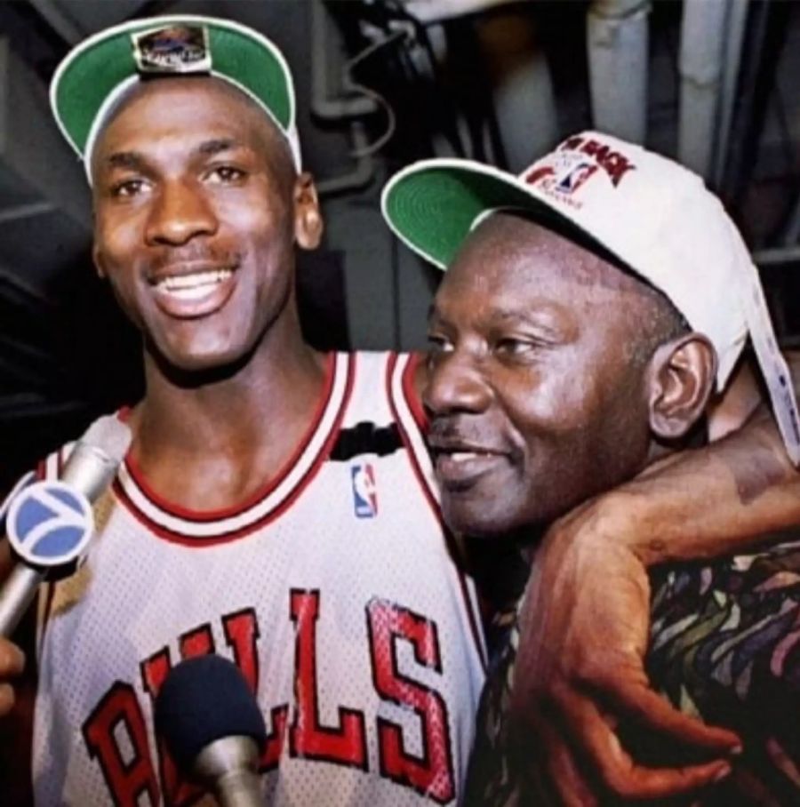 Michael Jordan und sein Vater James.