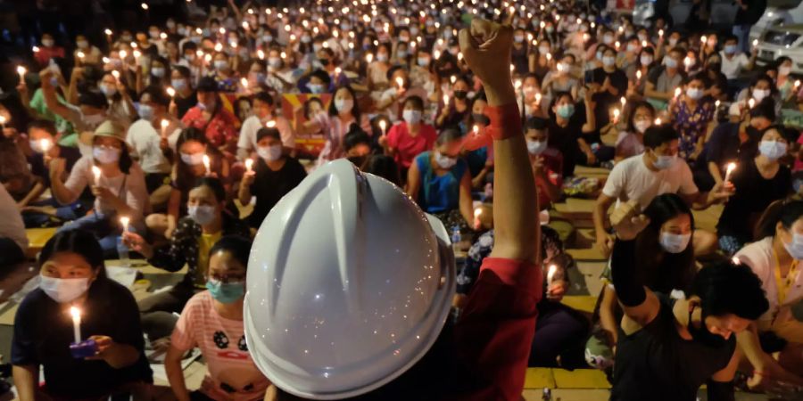 Maynmar Demonstrationen Proteste