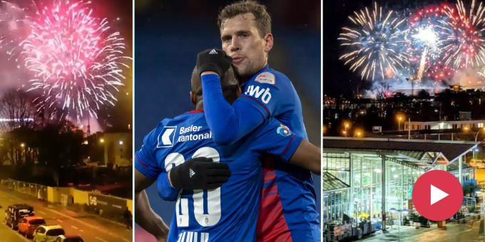 Joggeli-Jubiläum - FCB-Fans zünden Mega-Feuerwerk vor Stadion