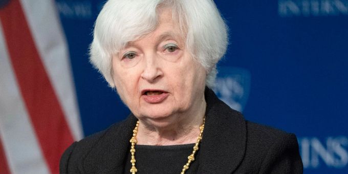 US-Finanzministerin Janet Yellen warnt vor einem Zahlungsausfall der Regierung. US-Finanzministerin Janet Yellen warnt vor einem Zahlungsausfall der Regierung.