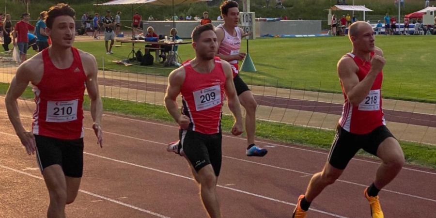 Der STV Wangen beim Leichtathletik Abendmeeting in Freienbach 2023.