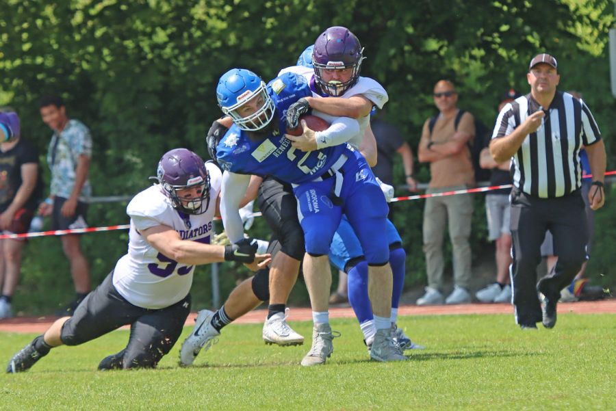 Die Partie zwischen den Zurich Renegades und den Basel Gladiators war sehr umkämpft.