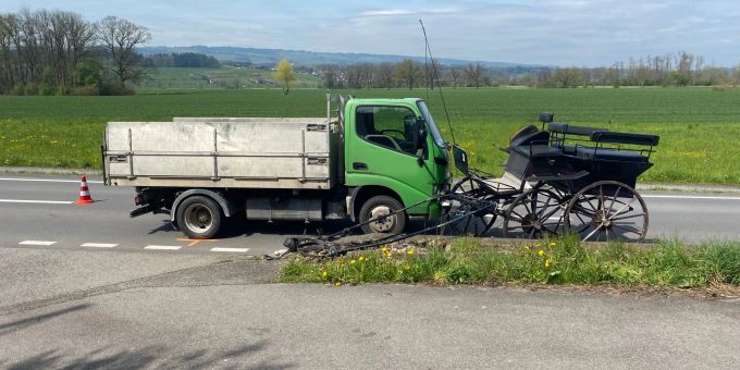 Pferd brennt in Hünenberg mit Kutsche durch Hünenberg Kutsche