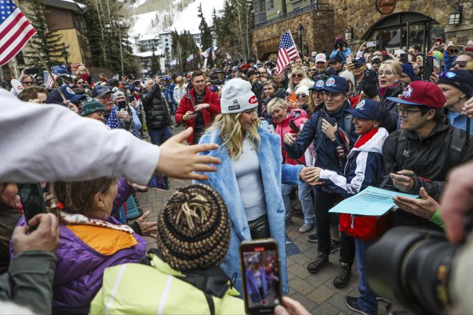 Mikaela Shiffrin wurde in Vail feierlich empfangen. Mikaela Shiffrin Vail Colorado