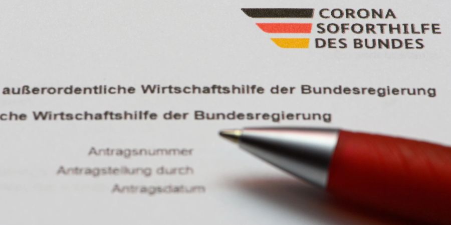 Ein Antrag auf Gewährung einer Wirtschaftshilfe der Bundesregierung in der Corona-Krise (Symbolbild).