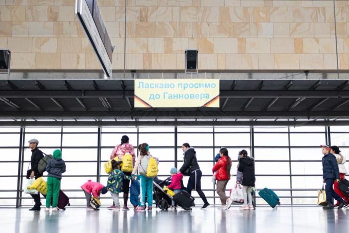 Über eine Millionen ukrainische Flüchtlinge leben in Deutschland. Flüchtlingsgipfel Deutschland