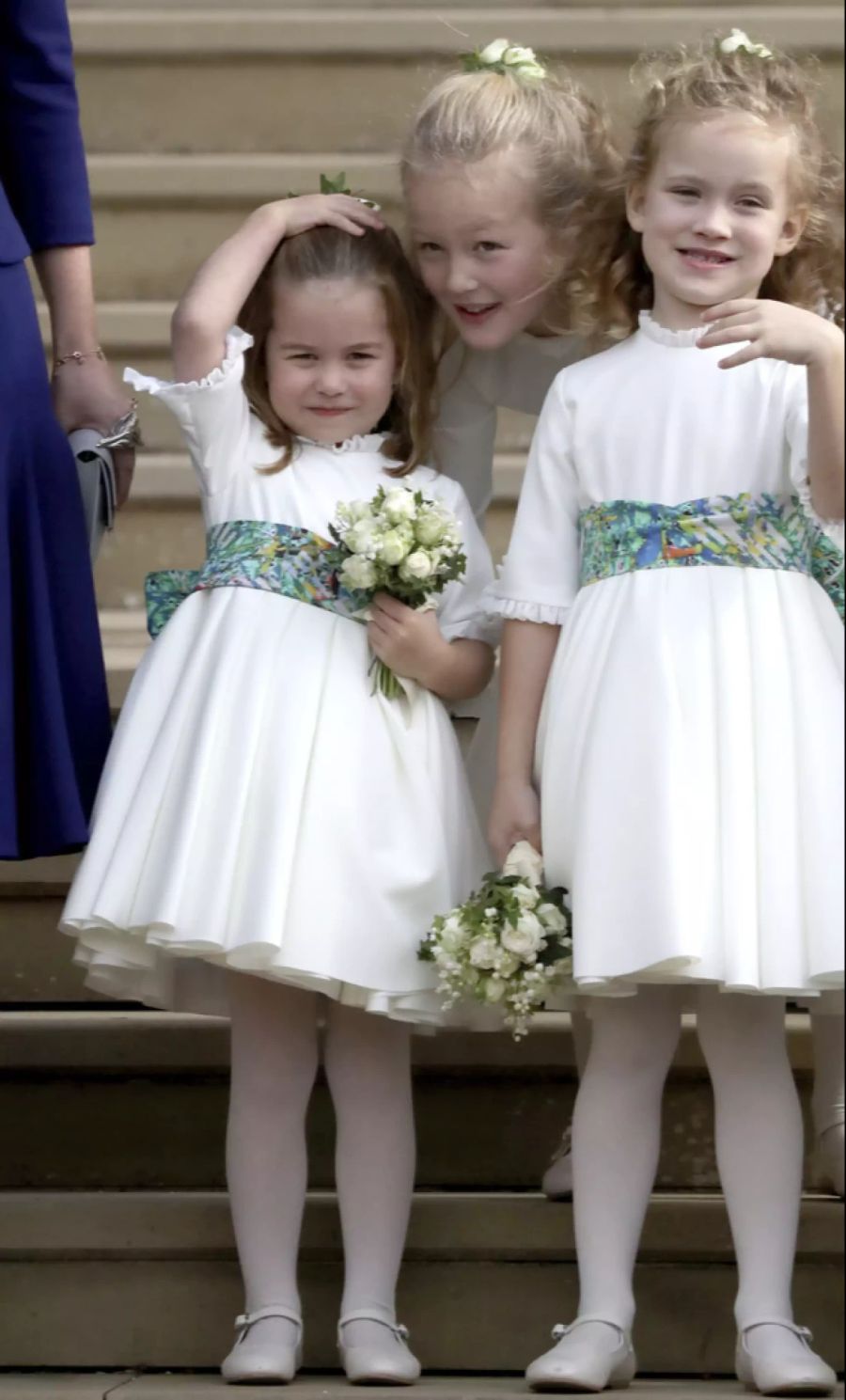 Mit ihren königlichen Verwandten sorgte Maud (rechts) für süsse Bilder an Prinzessin Eugenies Hochzeit. Eugenie ist Mauds Patentante.