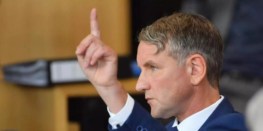 Björn Höcke, AfD-Fraktionschef, im Plenarsaal des Thüringer Landtags. Foto: Martin Schutt/dpa-Zentralbild/dpa