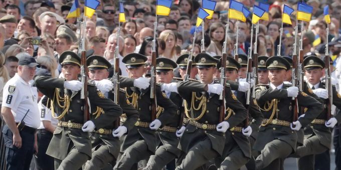 Die Ukraine feierte den 30. Unabhängigkeitstag mit grosser Militär-Beteiligung. Ukraine marks Independence Day