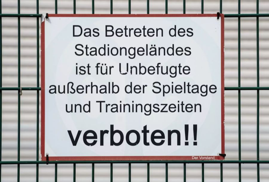 Das Trainings-Gelände wurde abgeriegelt.