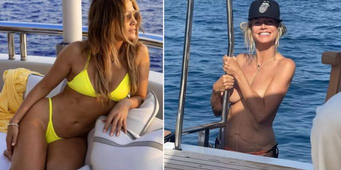 Klum, Meis, J.Lo - Hier Yacht eine Bikini-Lady die nächste