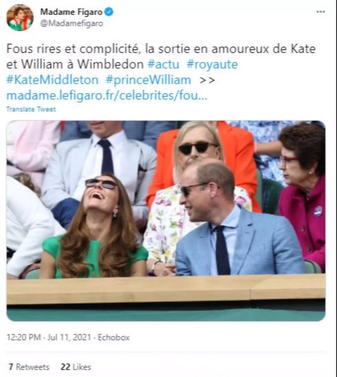 William und Kate beim Tennis-Spiel. william