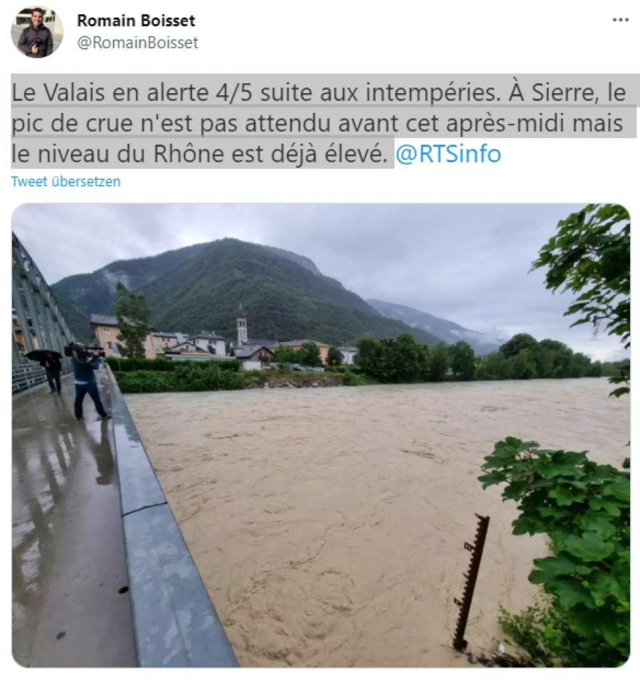 Unwetter Wallis Rhone