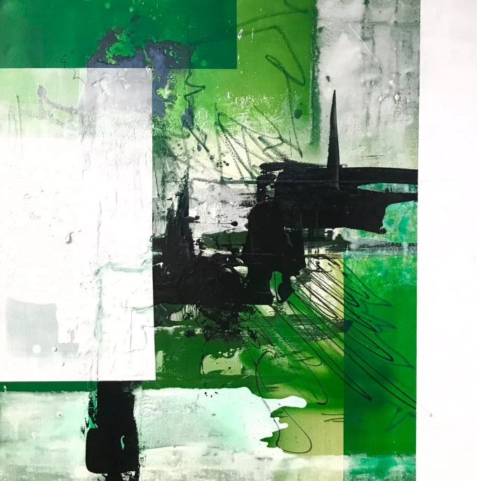 „Nature“ 100x100 Leinwand, Mixed-Media, 2020, SOLD art