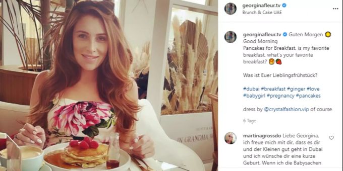 Georgina Fleur freut sich auf ihren baldigen Nachwuchs. Georgina Fleur