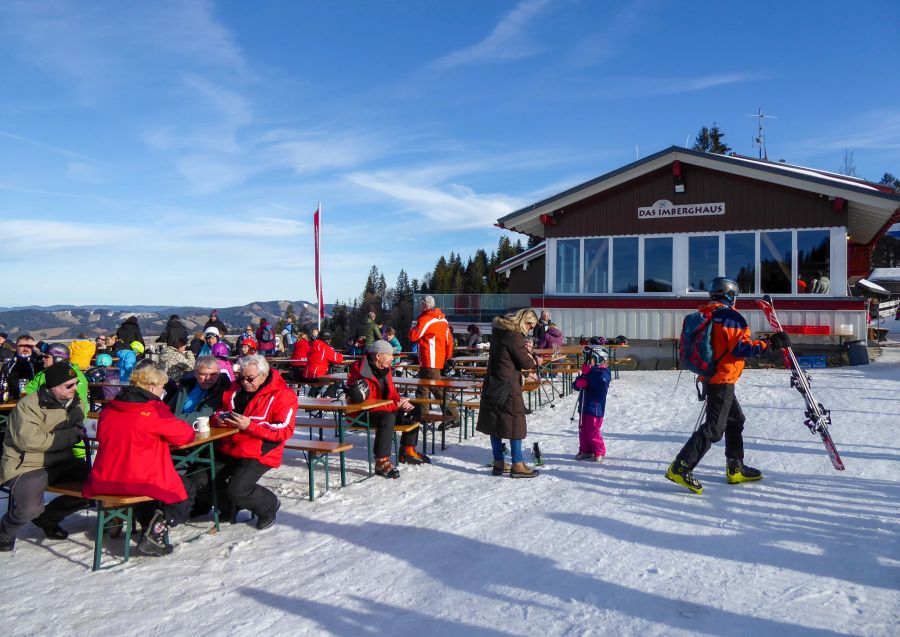 Hütte Schnee Tsche Gäste Ski Winter