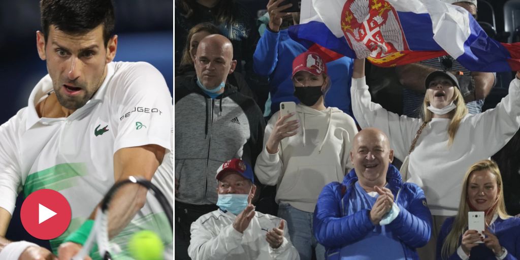 Novak Djokovic is celebrated on tennis return in Dubai