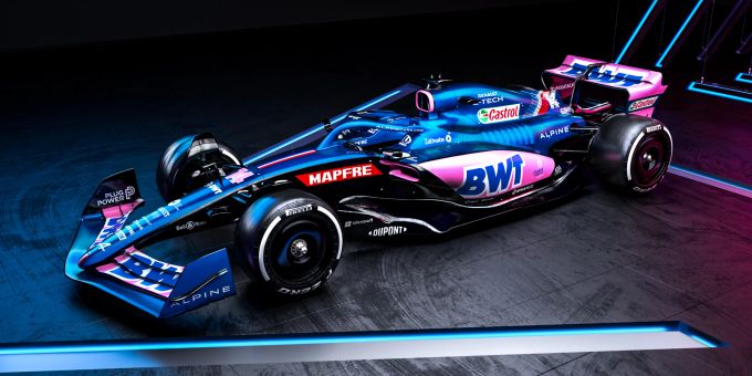 Der neue Alpine A522 für die neue Saison der Formel 1. Alpine Formel 1