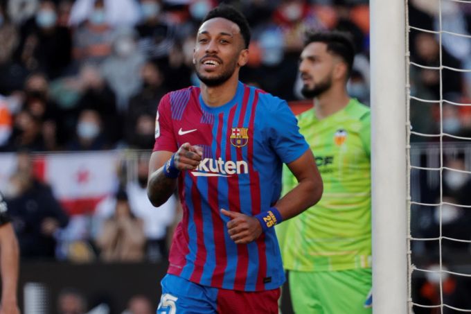 Trifft doppelt für den FC Barcelona: Pierre-Emerick Aubameyang. FC Barcelona