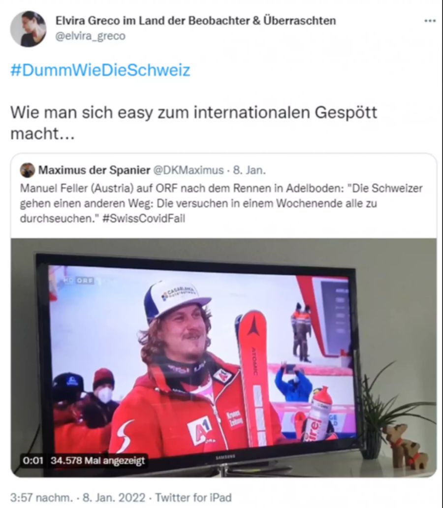 Schweizer sind entsetzt und glauben, die Schweiz mache sich international zum Gespött.