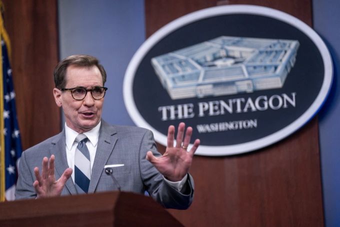 Der Kommunikationsdirektor des Nationalen Sicherheitsrates der USA John Kirby. Ukraine Krieg
