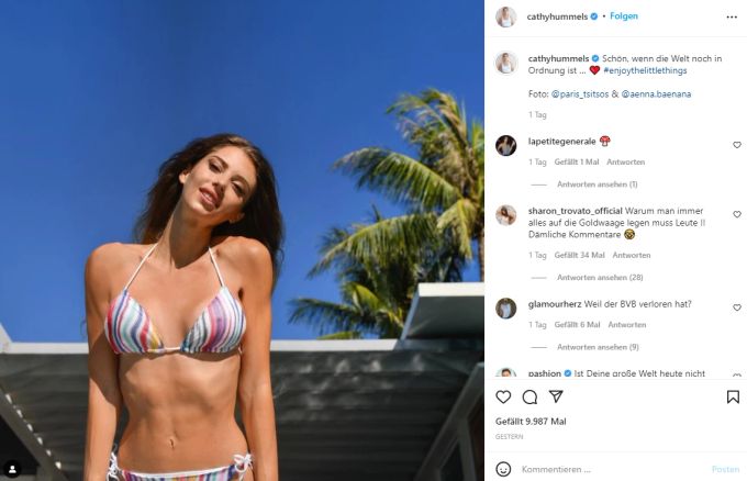 Cathy Hummels genoss ihren Thailand-Aufenthalt. Cathy Hummels