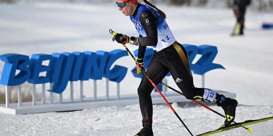 Langläuferin Katharina Hennig wird im Teamsprint mit Katherine Sauerbrey an den Start gehen. Foto: Hendrik Schmidt/dpa-Zentralbild/dpa