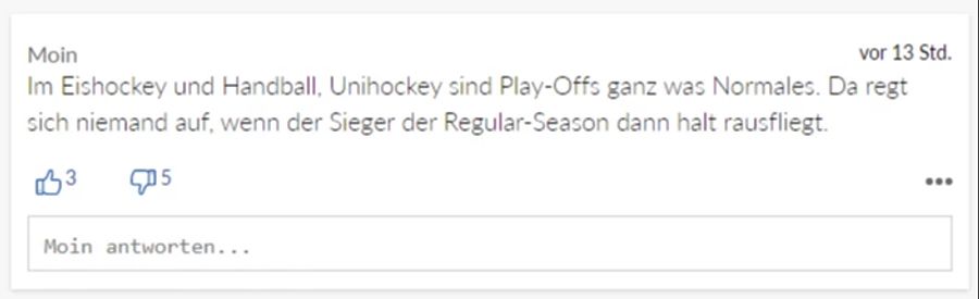 Dieser Leser versteht die Aufregung nicht.