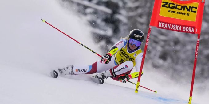 Lara Gut-Behrami beim Riesenslalom in Kranjska Gora. Lara Gut-Behrami
