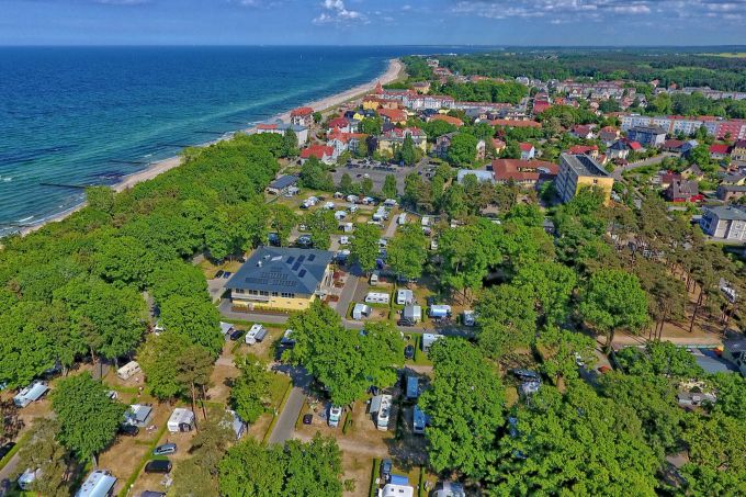 Der Campingpark Kühlungsborn ist laut eines Rankings der beliebteste Campingplatz Europas. Kühlungsborn Obenansicht