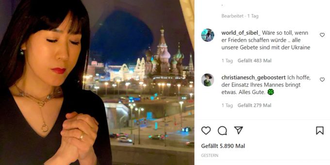 Mit diesem Insta-Post sorgt Schröder-Kim für Aufsehen. Schröder-Kim Ukraine Krieg