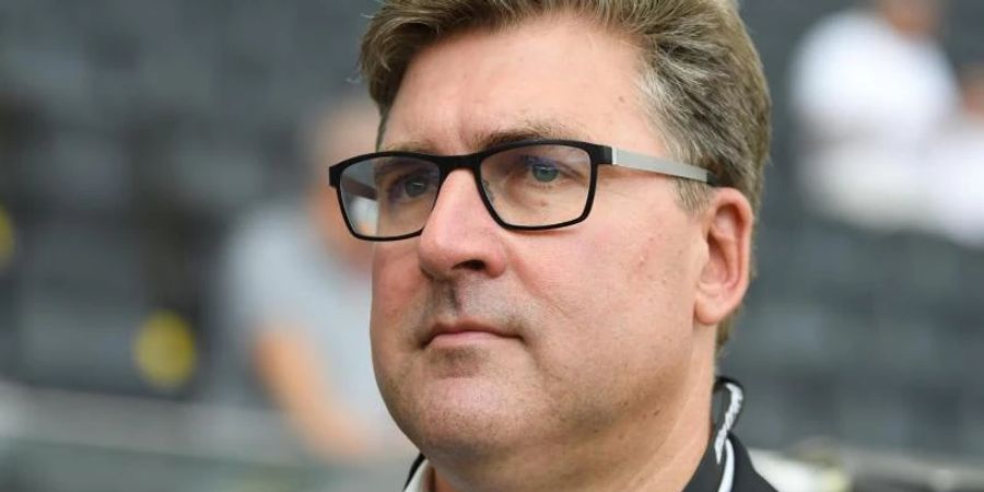 Der Vorstandssprecher von Eintracht Frankfurt, Axel Hellmann, rechnet mit einer Rückkehr von Max Eberl. Foto: Arne Dedert/dpa