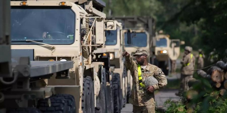 US-Militärfahrzeuge während einer Übung im Jahr 2018. Foto: Friso Gentsch/dpa