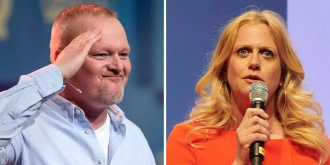 Stefan Raab (l.) und die Barbara Schöneberger konkurrieren um die Gunsst der Zuschauer. Foto: Matthias Balk/Annette Riedl/dpa Stefan Raab (l.) und die Barbara Schöneberger konkurrieren um die Gunsst der Zuschauer. Foto: Matthias Balk/Annette Riedl/dpa