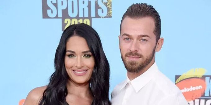 Nikki Bella und ihr Verlobter Artem Chigvintsev. Nikki Bella