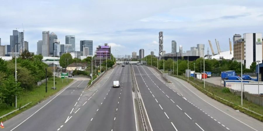 Leere Strasse in London