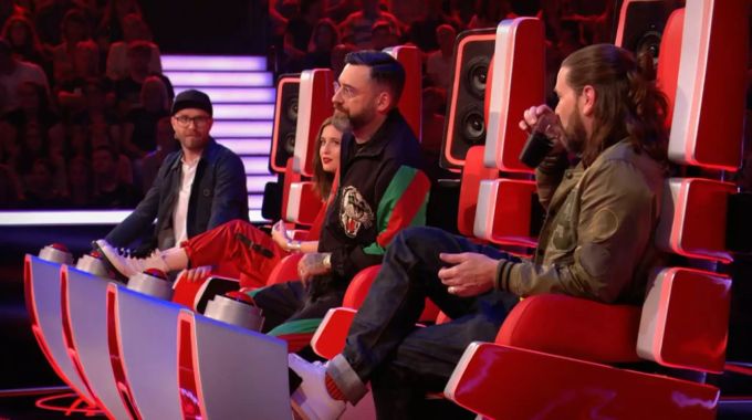 «The Voice of Gemany»: Auch Sidos Kollegen waren begeistert von dem Rapper. «The Voice of Gemany»