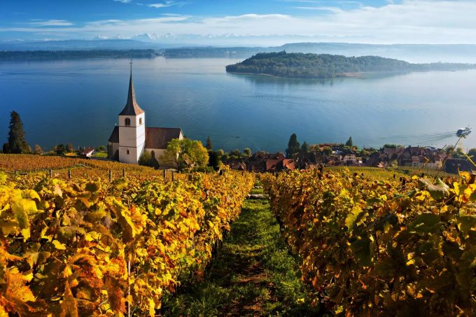 Fast wie die Wachau, aber in der Schweiz: Ligerz am Bielersee Ligerz am Bielersee