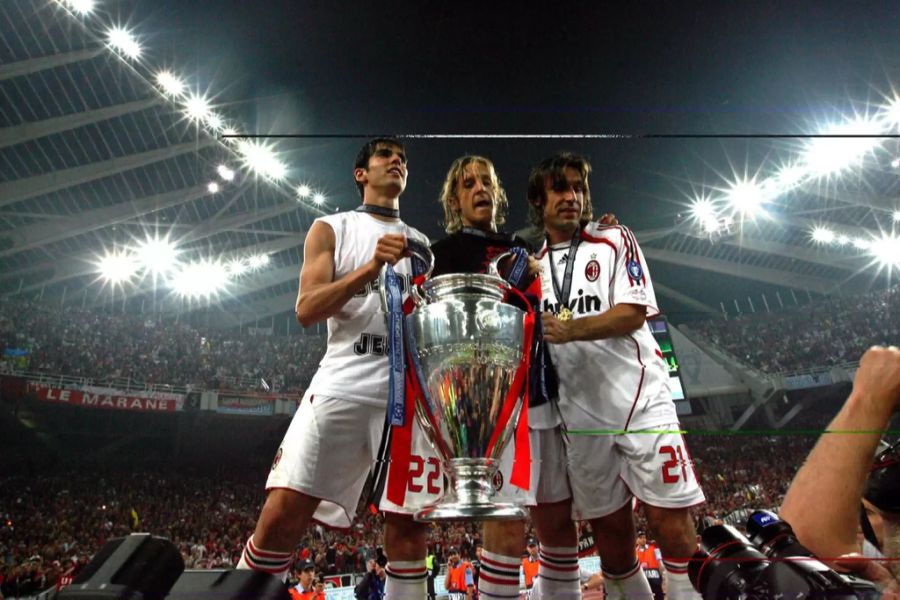 Andrea Pirlo nach dem Gewinn der Champiosn League 2007 mit Milan.