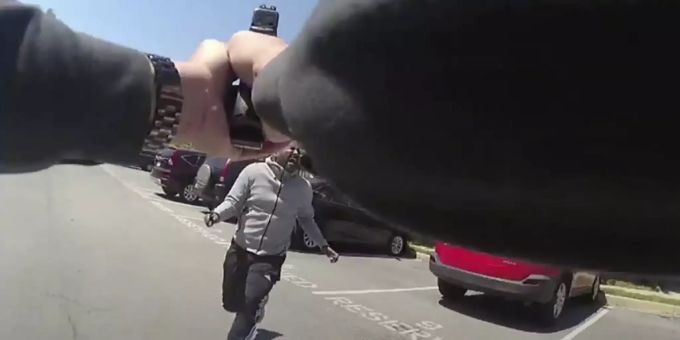 Die Body-Cam des Polizisten zeigt eine Aufnahme des Angriffs im US-Bundesstaat Maryland. maryland angriff