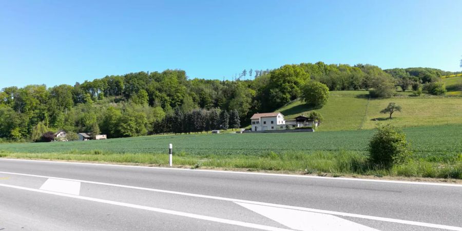 Landschaftsaufnahme von Gebenstorf nach Birmenstorf. - Bezirk Baden